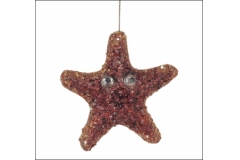Palla Stella Marina Lustrini Lucida Albero Natale