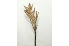 Fiore Di Heliconia Glitterata Brown/champagne Da 60 Cm