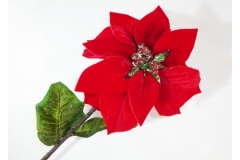 Stella Natale Vellutata Rossa Cm 70