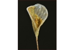 Calla In Pailette Specchiate E Gemme Strass Con Glitter Albero Natale 52 Cm