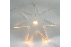 Stella In Plexiglass Trasparente Con Luce Led Fredda 25x25 Cm