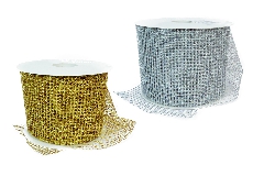 Nastro Decoret Laminato Mm 98 Mt 20 Oro Argento Decorazione Arredo Natale
