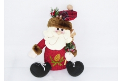 Babbo Natale Stoffa Seduto Cm 23