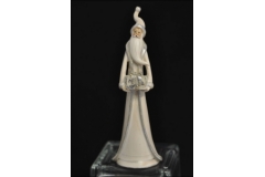 Babbo Natale In Resina Bianco 24x8 Cm