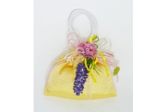 Bomboniera Sacchetto Giallo Con Lavanda E Margherita In Macram??