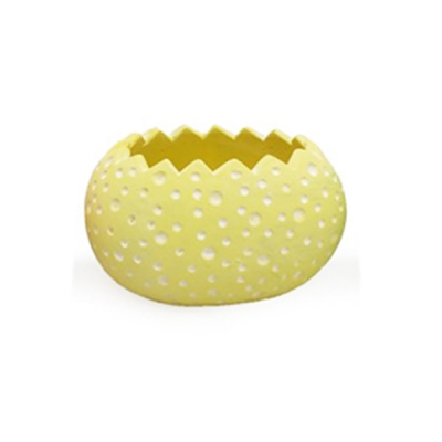 Ciotola Vaso Uovo Pois 17x11 H 10 Decorazione Primavera Pasqua