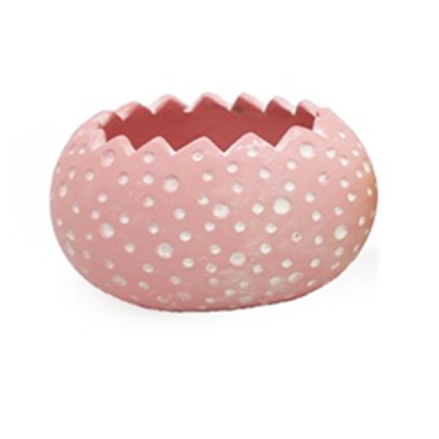 Ciotola Vaso Uovo Pois 17x11 H 10 Decorazione Primavera Pasqua