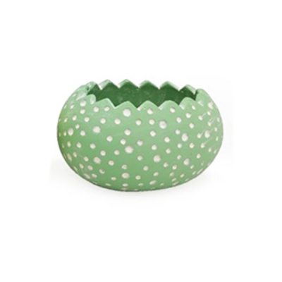 Ciotola Vaso Uovo Pois 17x11 H 10 Decorazione Primavera Pasqua