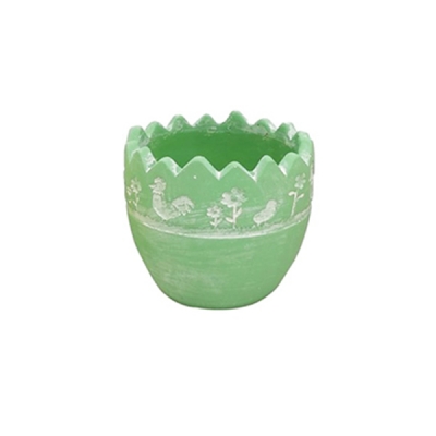 Vaso Uovo Disegno D 14 H 12 Decorazione Primavera Pasqua