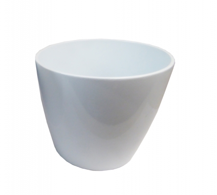 Vaso Bianco Shine D 24,5 H 21 Decorazione Composizione Floreale