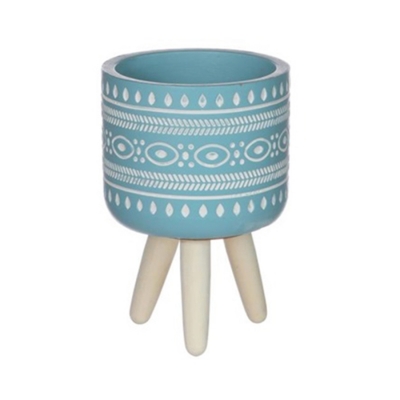 Vaso Kim Cotto Colorato D. 12 H. 18 Treppiedi Decorazione Fioristi