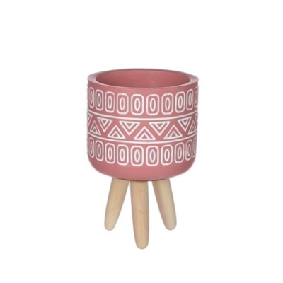 Vaso Kim Cotto Colorato D. 12 H. 18 Treppiedi Decorazione Fioristi