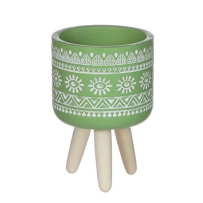 Vaso Kim Cotto Colorato D. 12 H. 18 Treppiedi Decorazione Fioristi
