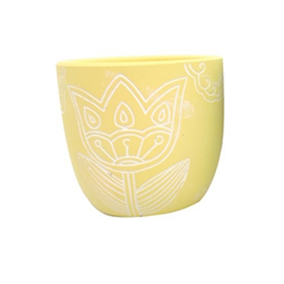 Vaso Pastello Fiori D 13,5 H 12,5 Composizione Floreale