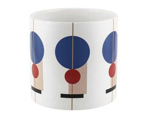 Vaso Geometrie D 13,5 H 13 Decorazioni Composizione Floreale