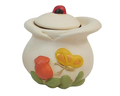 Vasetto Coperchio Decorazioni Pasqua Primavera Pz 6