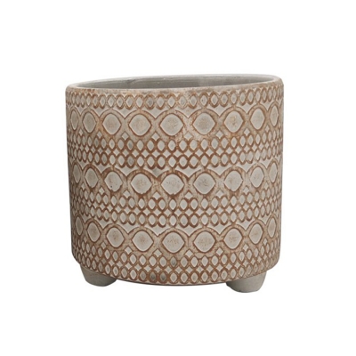 Vaso Piedini D. 14  H. 13 Fantasia Rotondo Quadrato Composizione Floreale