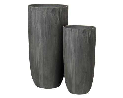 Vaso Sand Fiber S/2 D. 40 H. 80 D. 50 H. 100 Fioristi Addobbi Floreali Nero