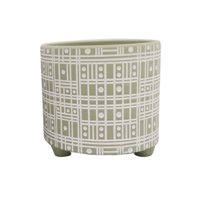 Vaso Piedini D. 14  H. 13 Fantasia Rotondo Quadrato Composizione Floreale
