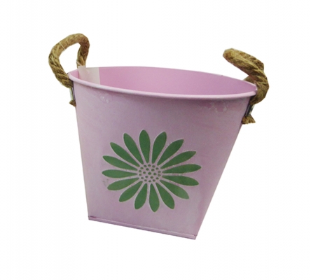 Vaso Latta Fiore 13,5x11,5 Decorazione Primavera Pasqua Addobbi