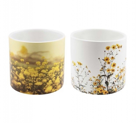 Vaso Fiori D 13,5 H 13 Decorazione Composizione Floreale Addobbi