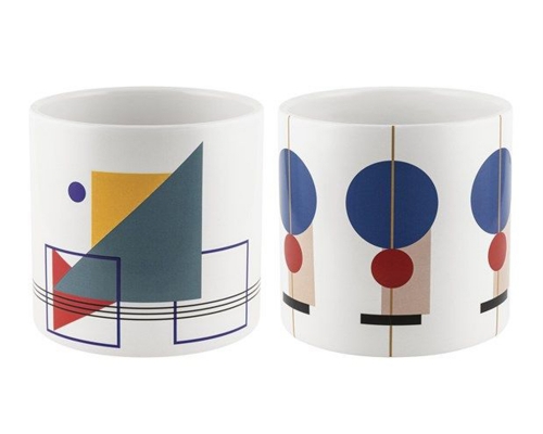 Vaso Geometrie D 13,5 H 13 Decorazioni Composizione Floreale