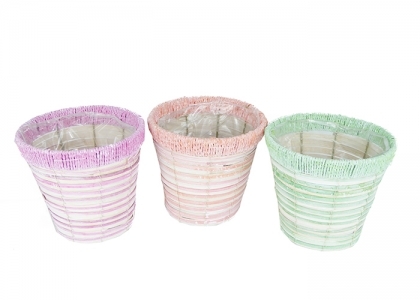 Cachepot Righe Pastello 17x17