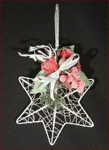 Palla Stella Glitter Brinata Albero Natale