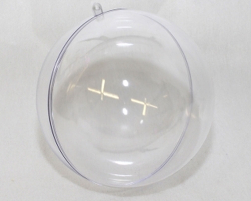 Sfere Apribili Due Meta Plastica Trasparente D 14 Cm Natale