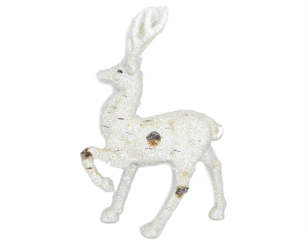 Renna Effetto Ghiaccio Grande 20xH.32 Cm Decorazioni Arredo Natale