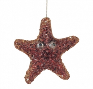 Palla Stella Marina Lustrini Lucida Albero Natale