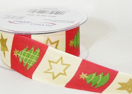 Nastro Tessuto Stella/albero Mm 40x20 Mt