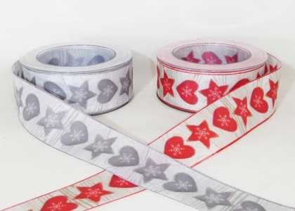 Nastro Tessuto Cuore/stella Mm 40x20 Mt