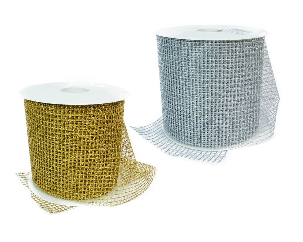 Nastro Decoret Laminato Mm 98 Mt 20 Oro Argento Decorazione Arredo Natale