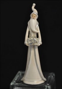 Babbo Natale In Resina Bianco 24x8 Cm