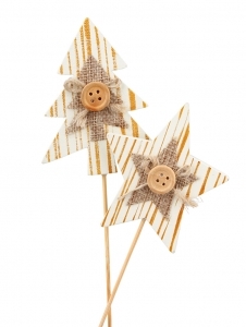 Pick Stelle Legno Con Bottone Pz 16