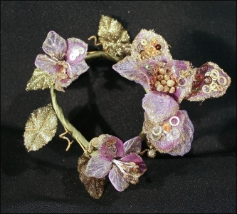 Fiore Giro Candela Con Lustrini Glitter